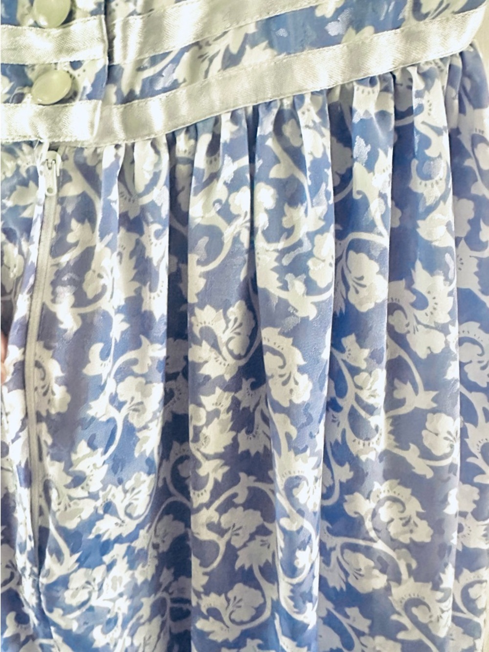 Talbots Blue and White Floral Maxi Dress - Picture 3 of 8